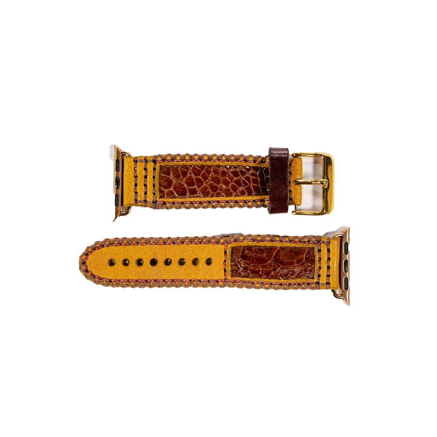 Ostrich + Italian Leather Watch Band